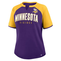 Minnesota Vikings Women's Height Advantage T-Shirt - Purple/Gold T-shirts
