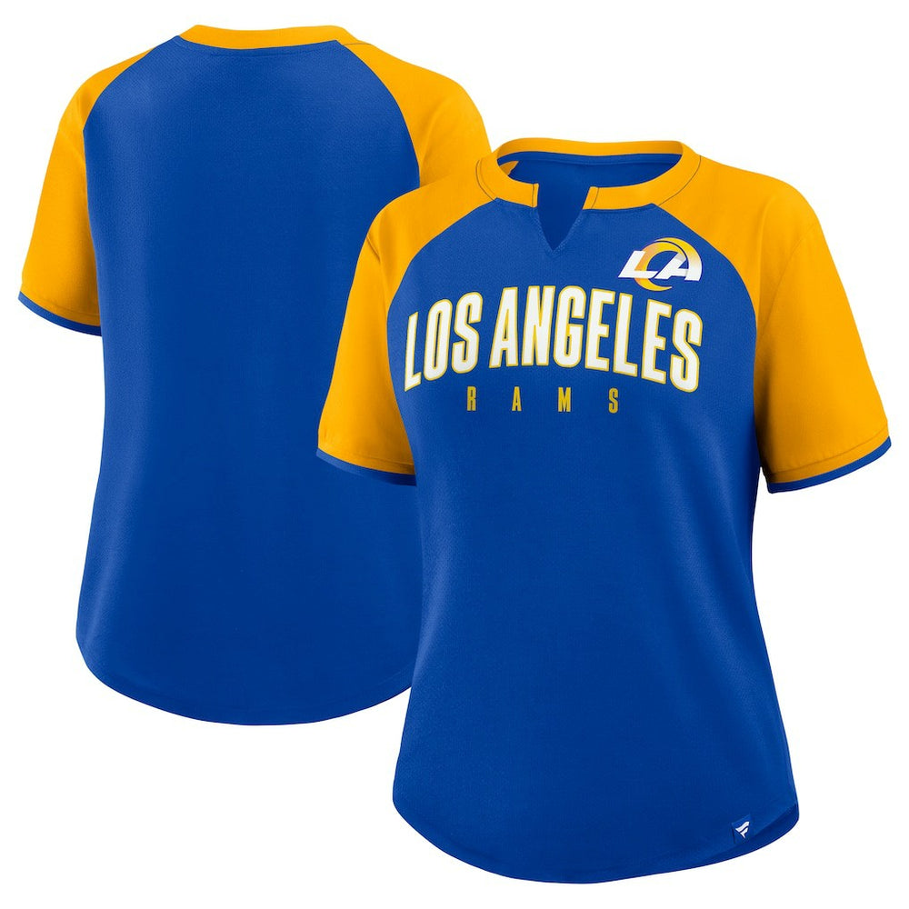 Los Angeles Rams Women's Height Advantage T-Shirt - Royal/Gold T-shirts