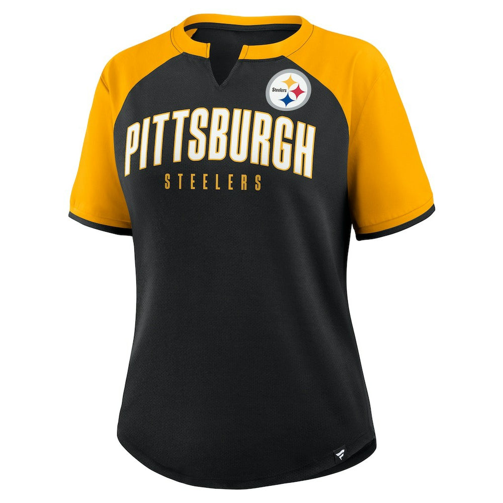 Pittsburgh Steelers Women's Height Advantage T-Shirt - Black/Gold T-shirts