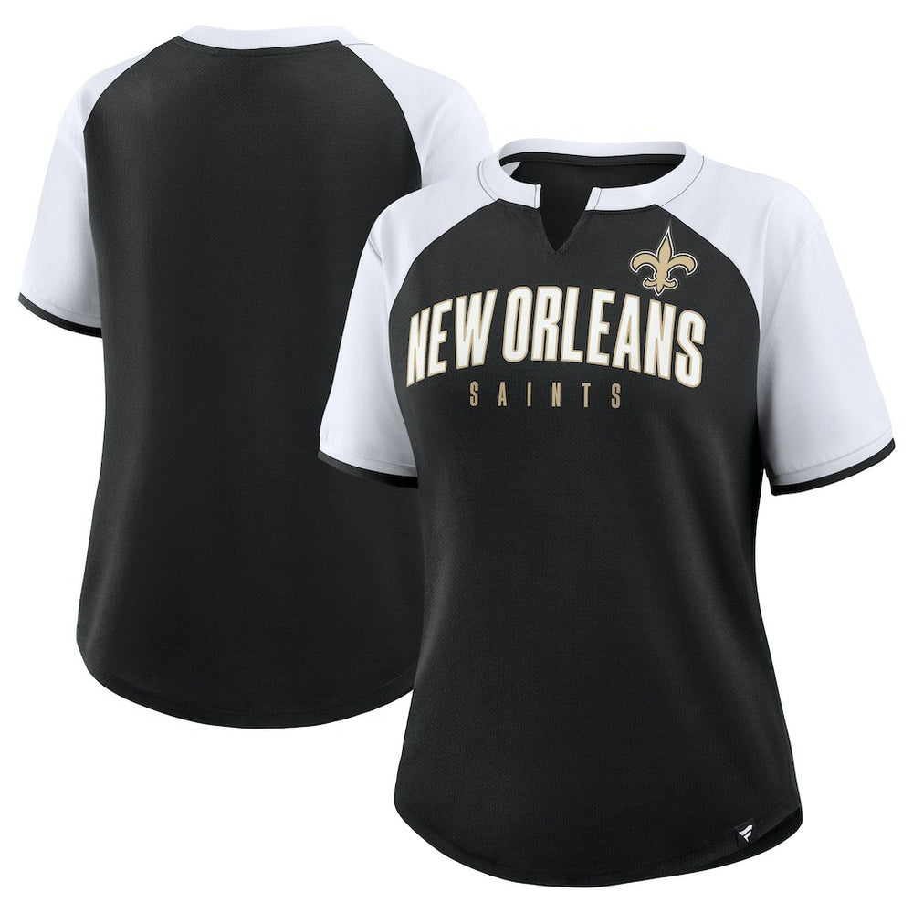 New Orleans Saints Women's Height Advantage T-Shirt - Black/White T-shirts