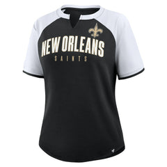 New Orleans Saints Women's Height Advantage T-Shirt - Black/White T-shirts