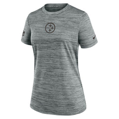 Pittsburgh Steelers Women's Sideline Velocity Dri-FIT T-Shirt - Gray T-shirts