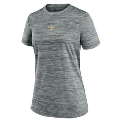 New Orleans Saints Women's Sideline Velocity Dri-FIT T-Shirt - Gray T-shirts