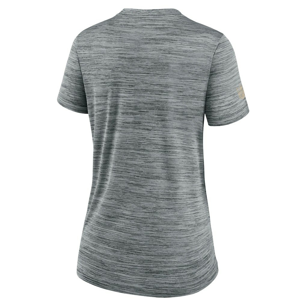 New Orleans Saints Women's Sideline Velocity Dri-FIT T-Shirt - Gray T-shirts