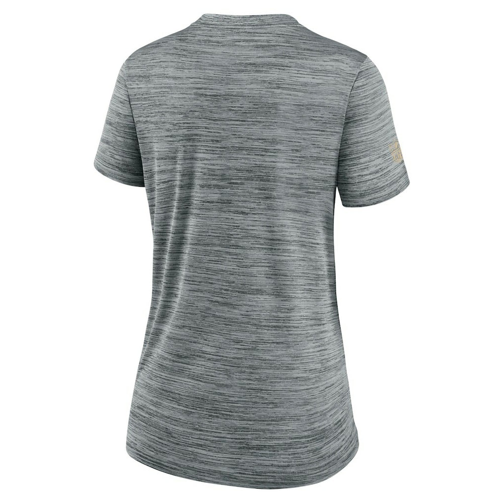 New Orleans Saints Women's Sideline Velocity Dri-FIT T-Shirt - Gray T-shirts