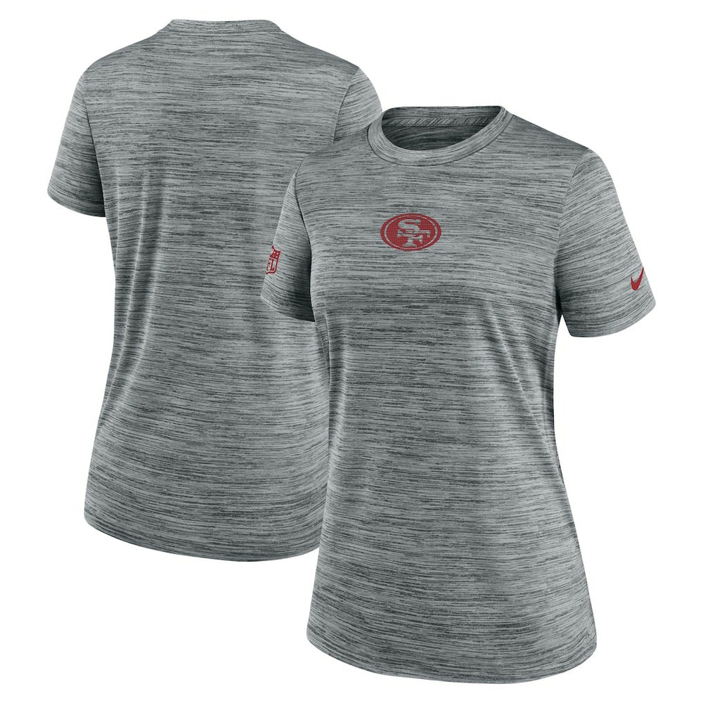 San Francisco 49ers Women's Sideline Velocity Dri-FIT T-Shirt - Gray T-shirts