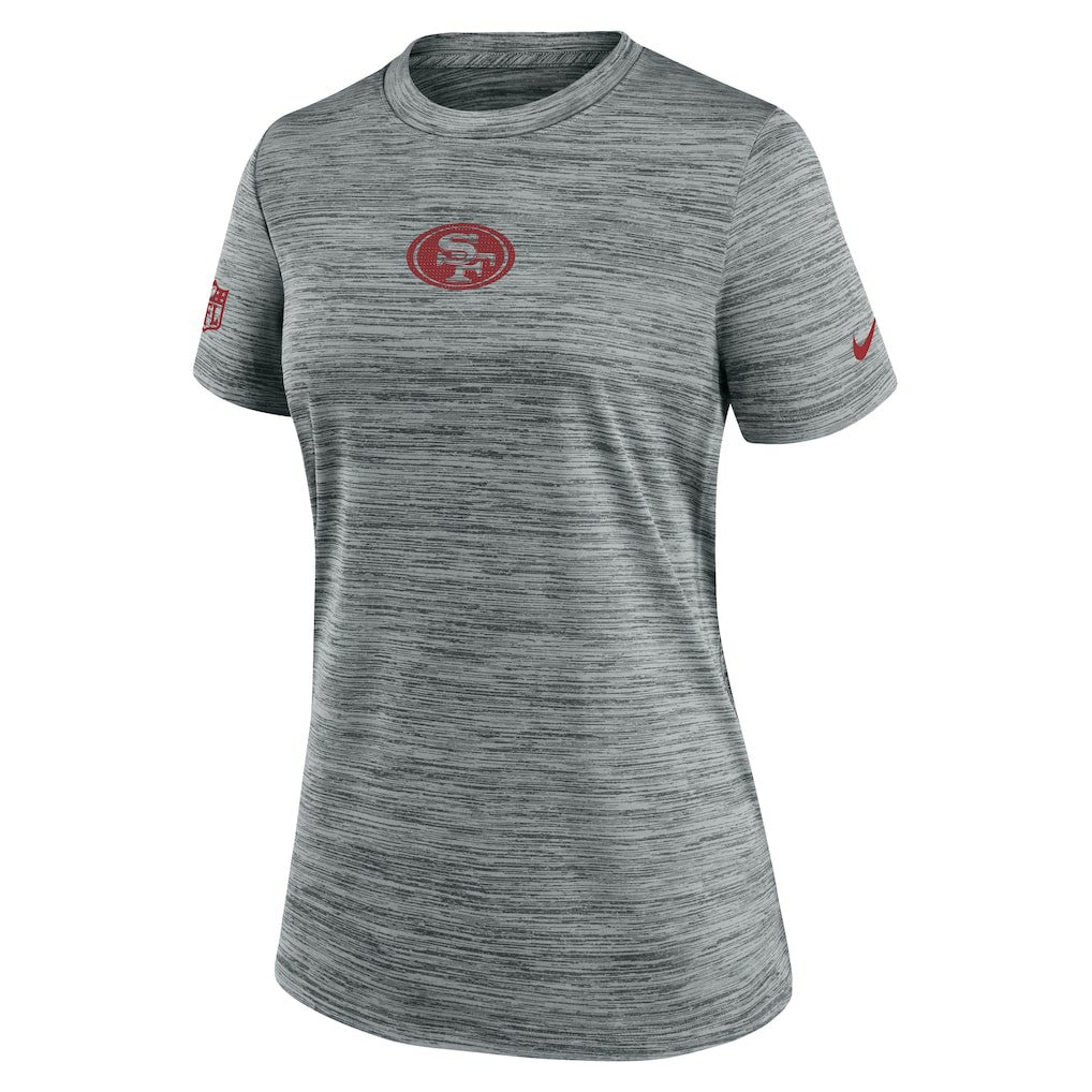 San Francisco 49ers Women's Sideline Velocity Dri-FIT T-Shirt - Gray T-shirts