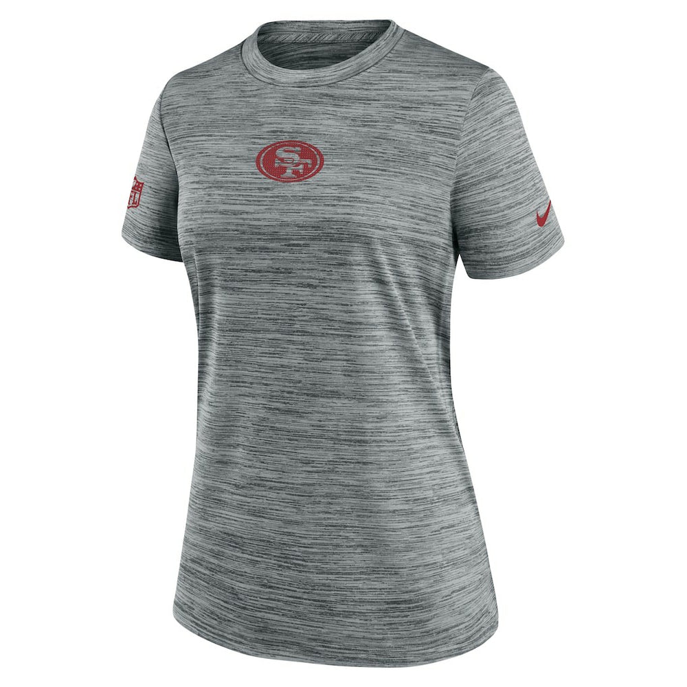 San Francisco 49ers Women's Sideline Velocity Dri-FIT T-Shirt - Gray T-shirts
