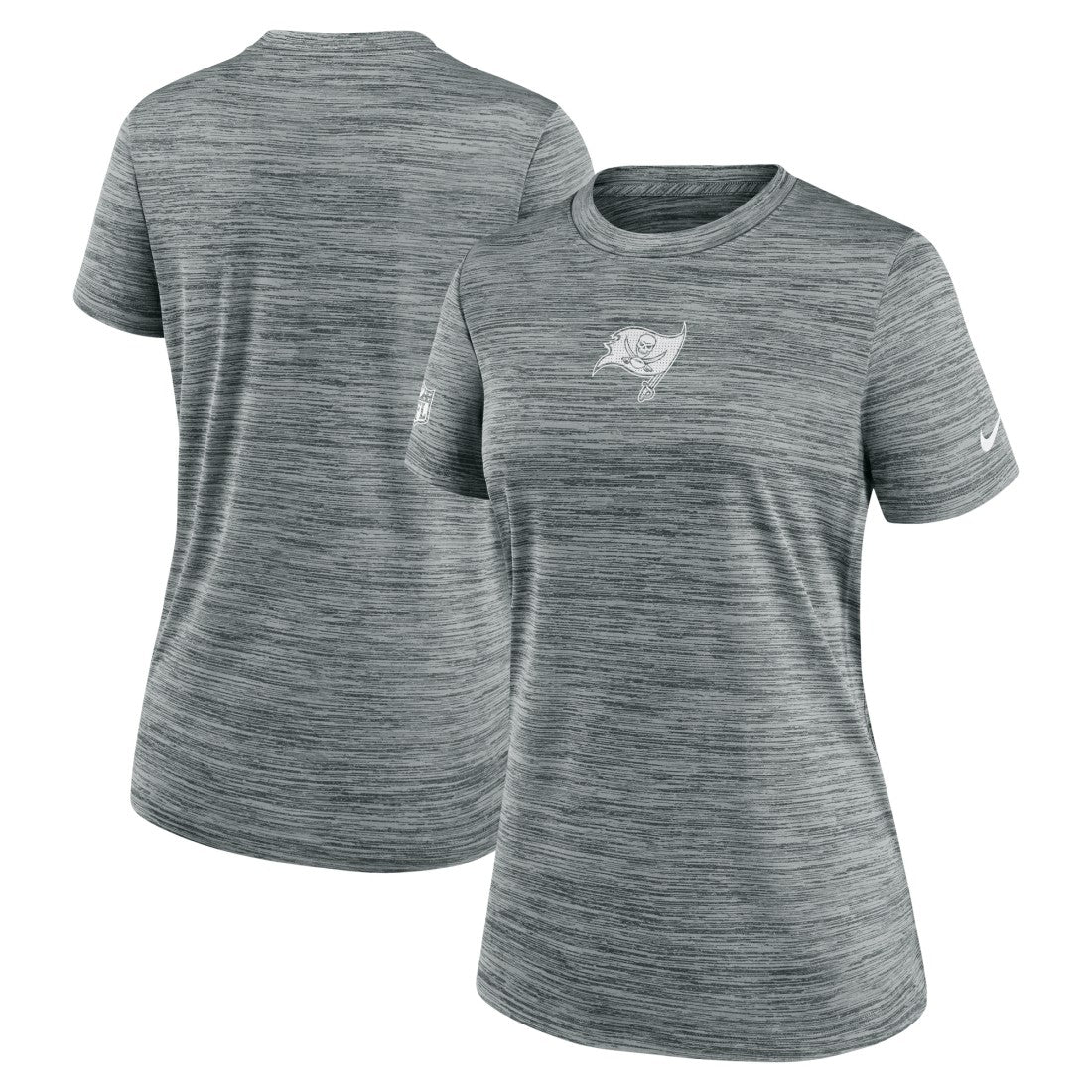 Tampa Bay Buccaneers Women's Sideline Velocity Dri-FIT T-Shirt - Gray T-shirts