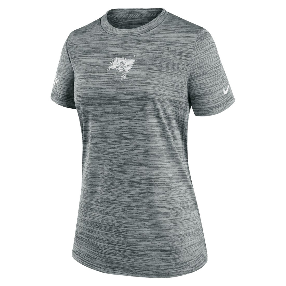 Tampa Bay Buccaneers Women's Sideline Velocity Dri-FIT T-Shirt - Gray T-shirts