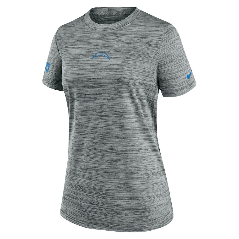 Los Angeles Chargers Women's Sideline Velocity Dri-FIT T-Shirt - Gray T-shirts
