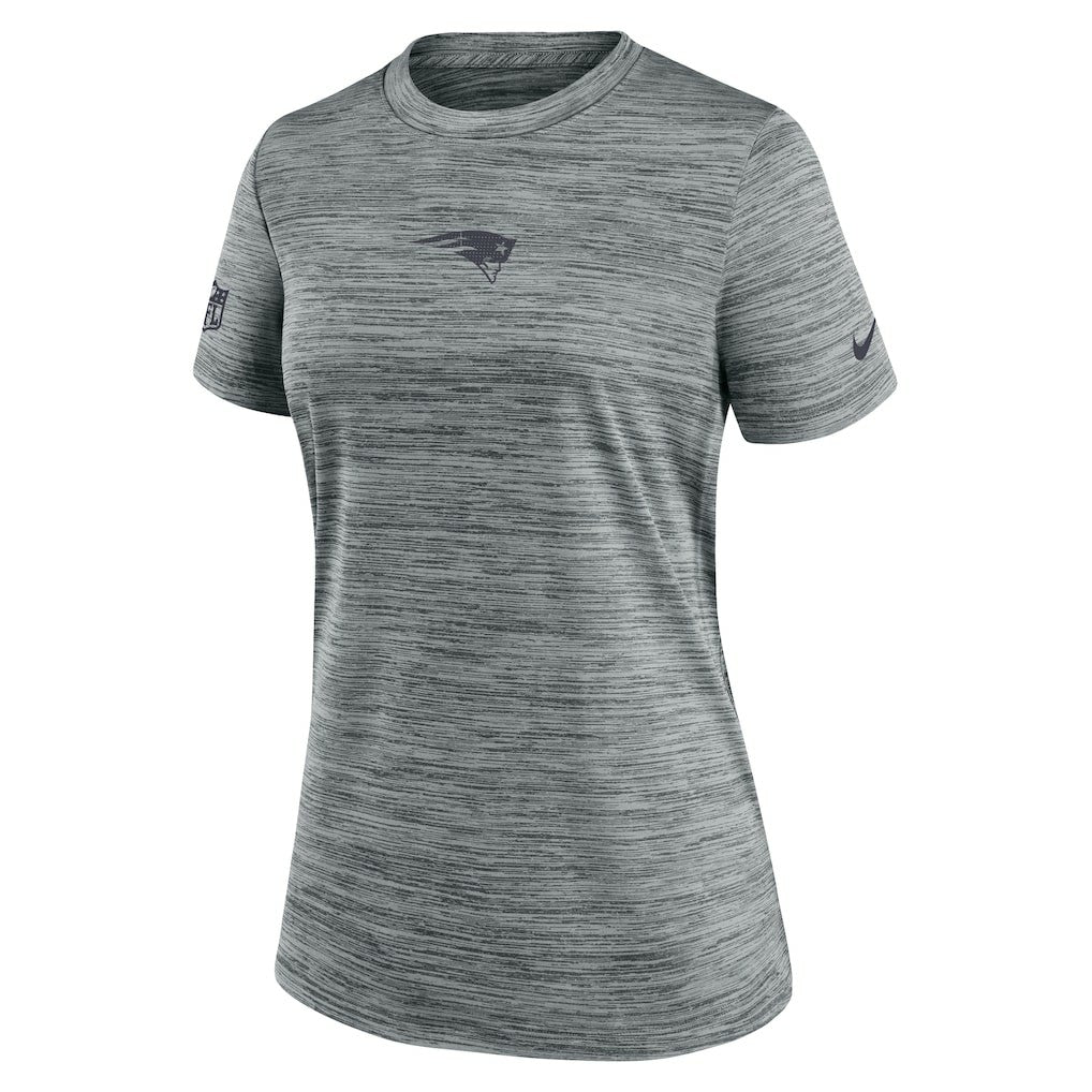 New England Patriots Women's Sideline Velocity Dri-FIT T-Shirt - Gray T-shirts