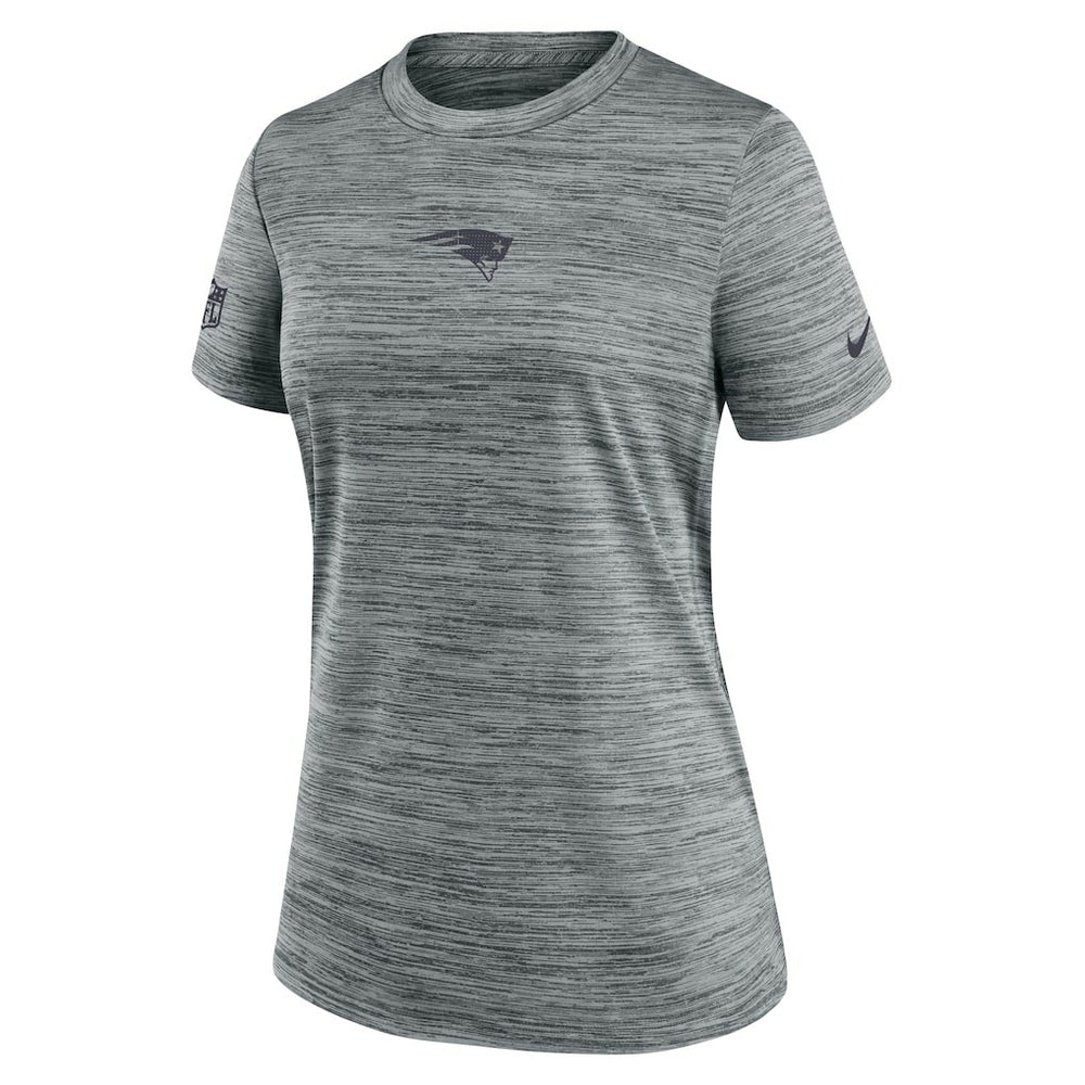 New England Patriots Women's Sideline Velocity Dri-FIT T-Shirt - Gray T-shirts