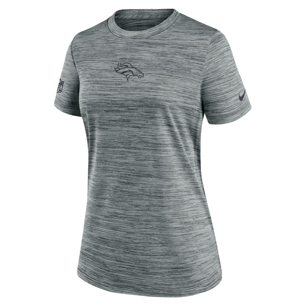 Denver Broncos Women's Sideline Velocity Dri-FIT T-Shirt - Gray T-shirts