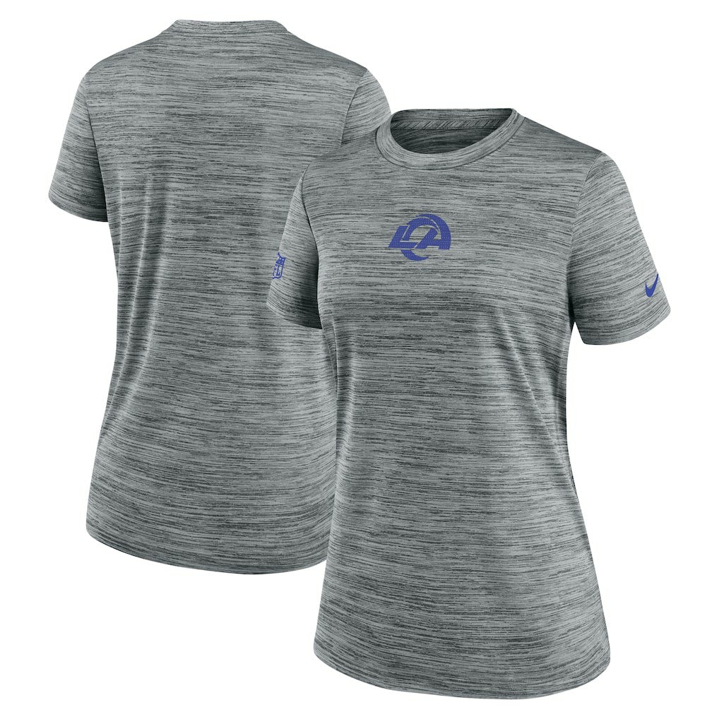 Los Angeles Rams Women's Sideline Velocity Dri-FIT T-Shirt - Gray T-shirts