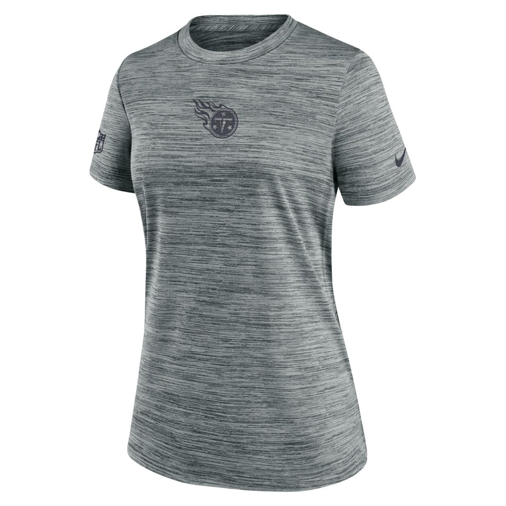 Tennessee Titans Women's Sideline Velocity Dri-FIT T-Shirt - Gray T-shirts