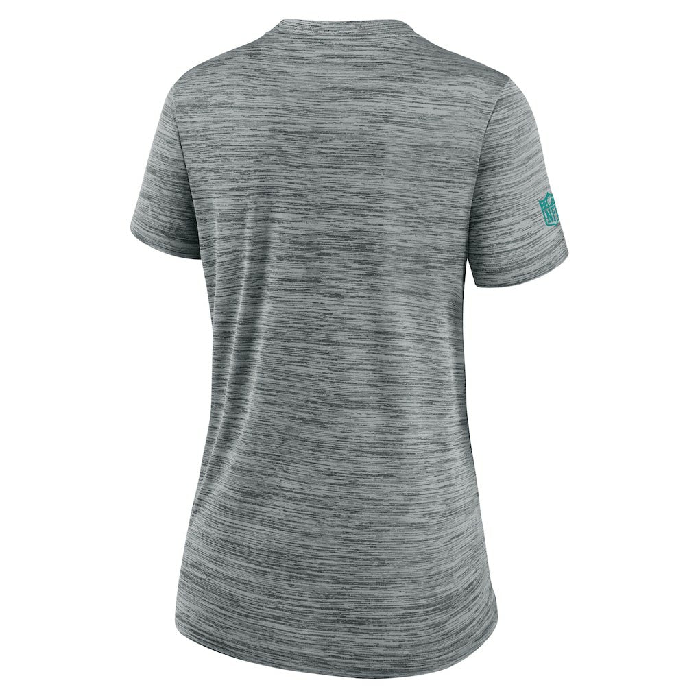 Miami Dolphins Women's Sideline Velocity Dri-FIT T-Shirt - Gray T-shirts