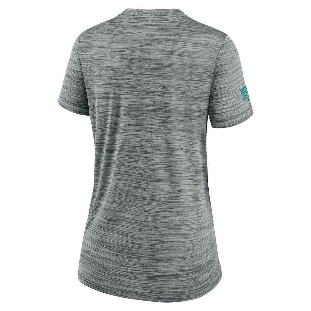 Miami Dolphins Women's Sideline Velocity Dri-FIT T-Shirt - Gray T-shirts