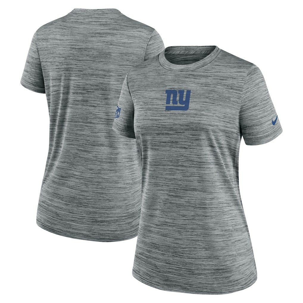 New York Giants Women's Sideline Velocity Dri-FIT T-Shirt - Gray T-shirts
