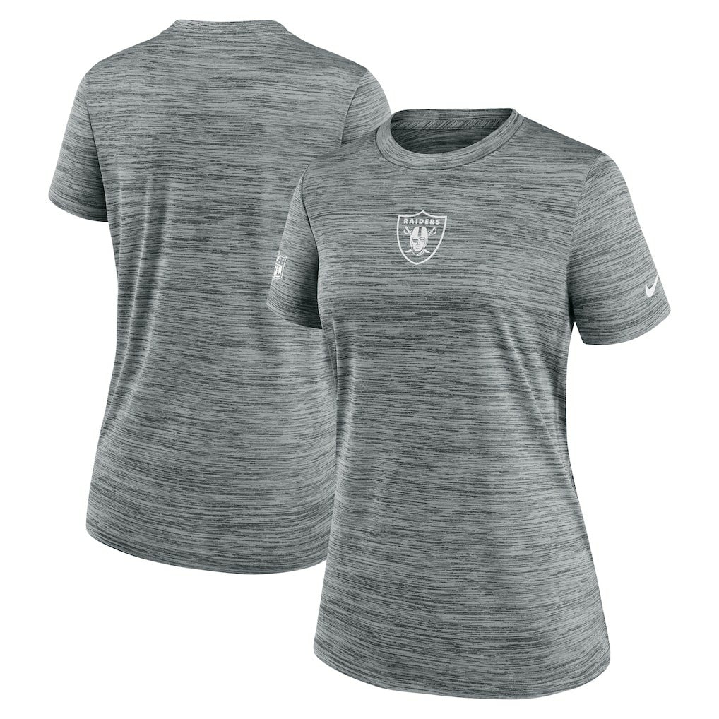 Las Vegas Raiders Women's Sideline Velocity Dri-FIT T-Shirt - Gray T-shirts