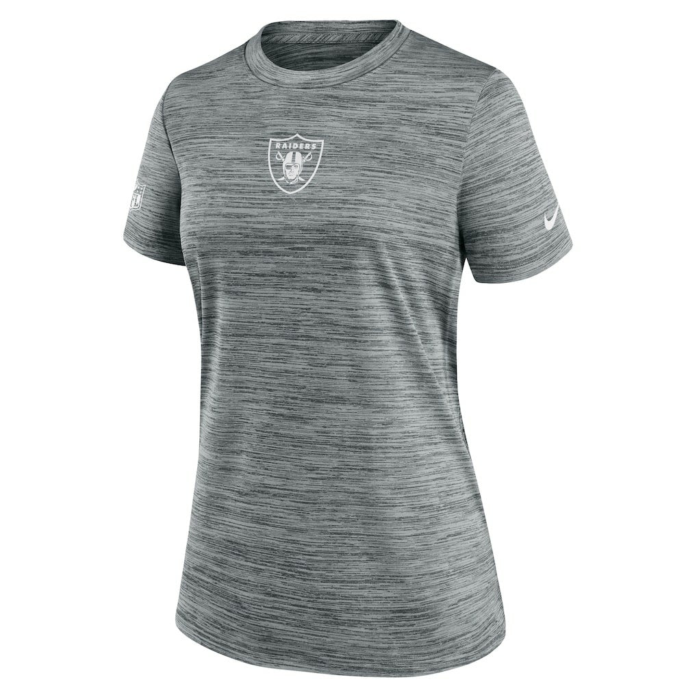 Las Vegas Raiders Women's Sideline Velocity Dri-FIT T-Shirt - Gray T-shirts