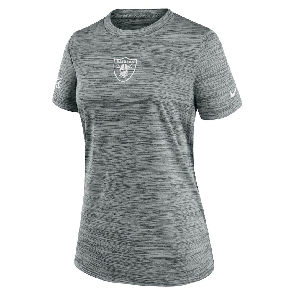 Las Vegas Raiders Women's Sideline Velocity Dri-FIT T-Shirt - Gray T-shirts