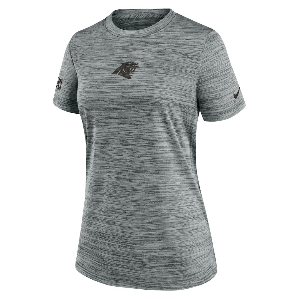 Carolina Panthers Women's Sideline Velocity Dri-FIT T-Shirt - Gray T-shirts