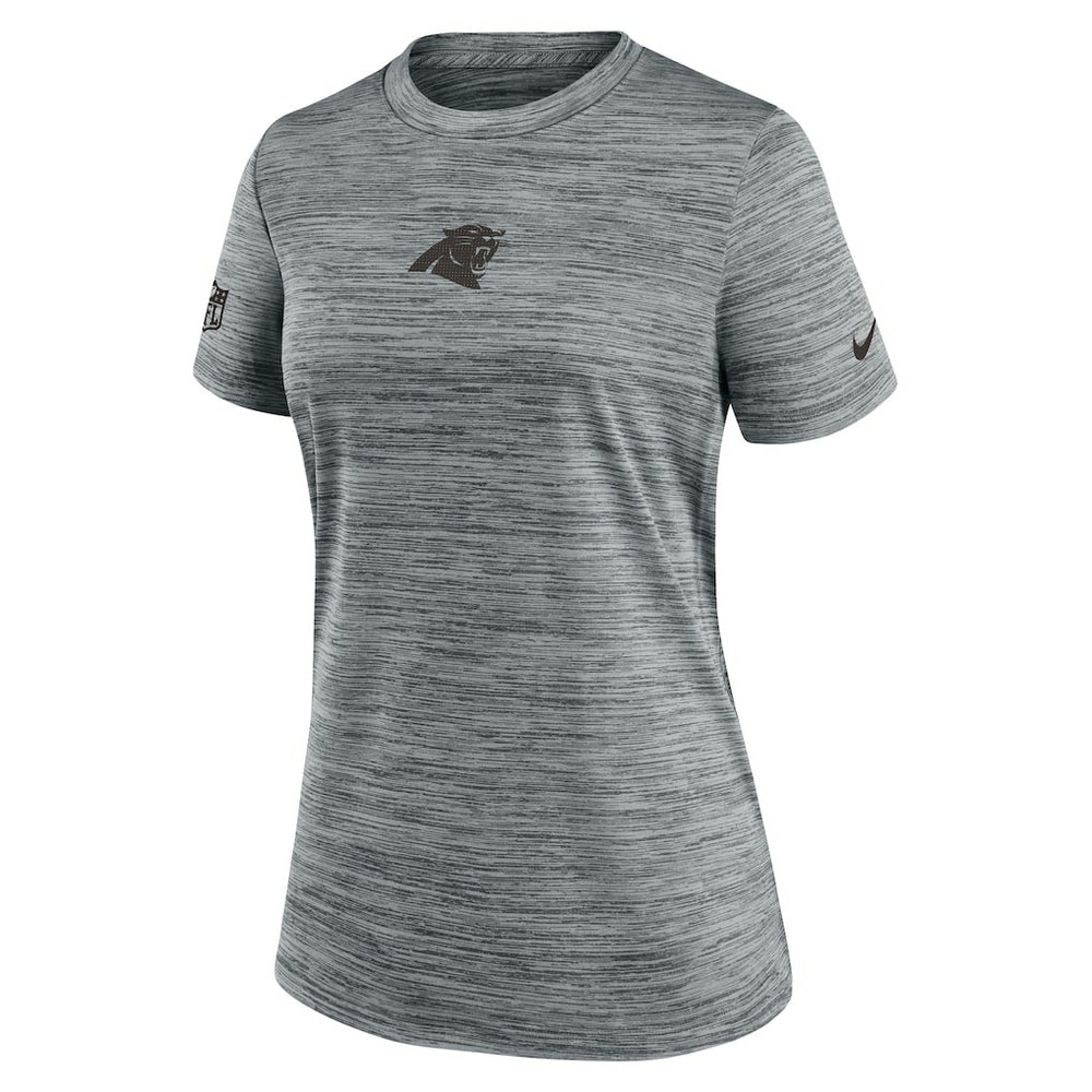Carolina Panthers Women's Sideline Velocity Dri-FIT T-Shirt - Gray T-shirts