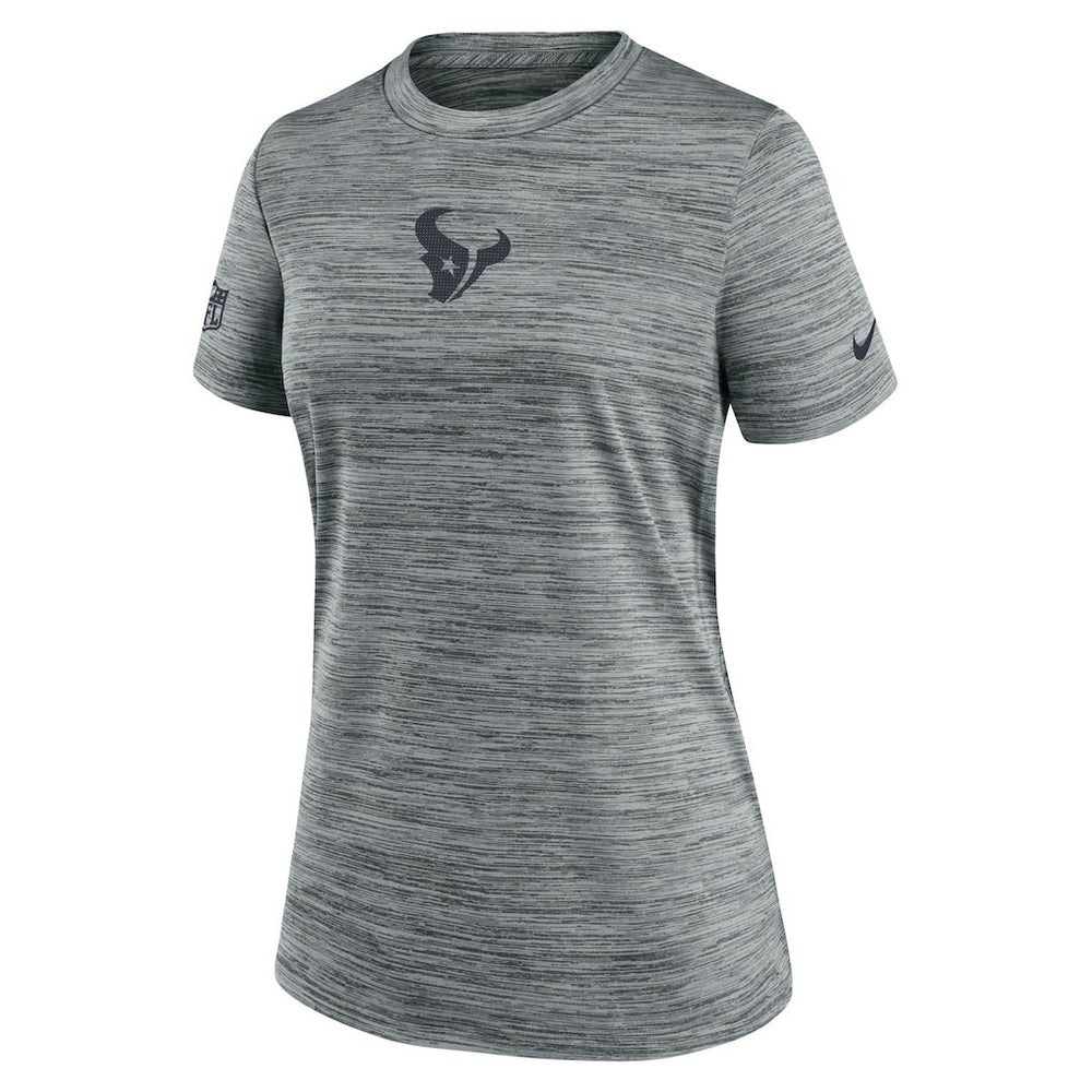 Houston Texans Women's Sideline Velocity Dri-FIT T-Shirt - Gray T-shirts