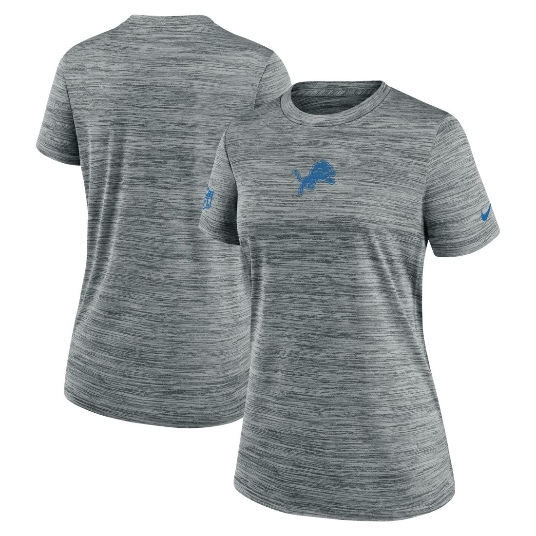 Detroit Lions Women's Sideline Velocity Dri-FIT T-Shirt - Gray T-shirts