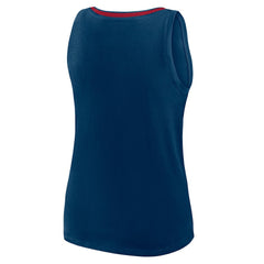 Houston Texans Logo Athletic Women's Stellar Win V-Neck Tank Top - Navy Tops