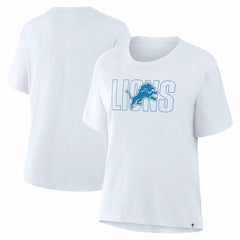 Detroit Lions Women's Line Em Up T-Shirt - Ash T-shirts