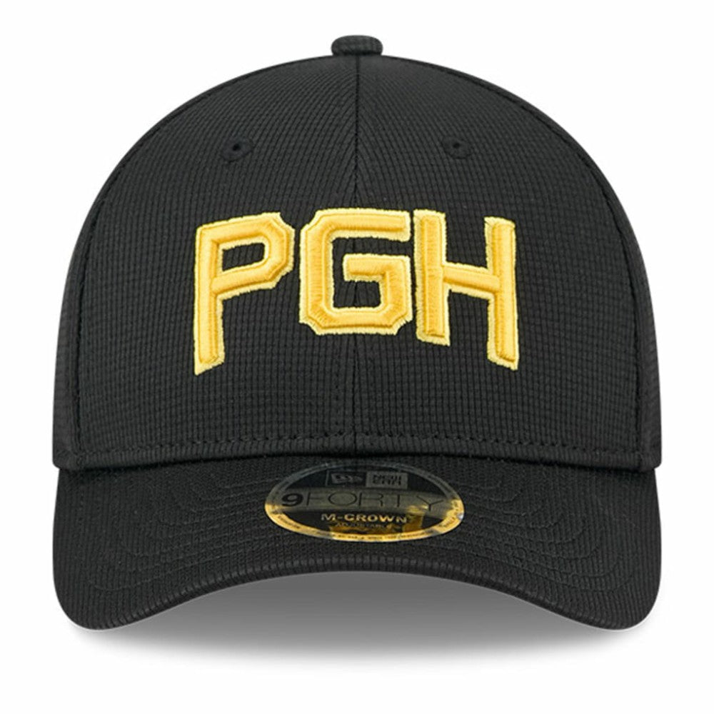 Pittsburgh Pirates New Era City Connect Batting Practice 9FORTY M-Crown Adjustable Hat - Black Hats
