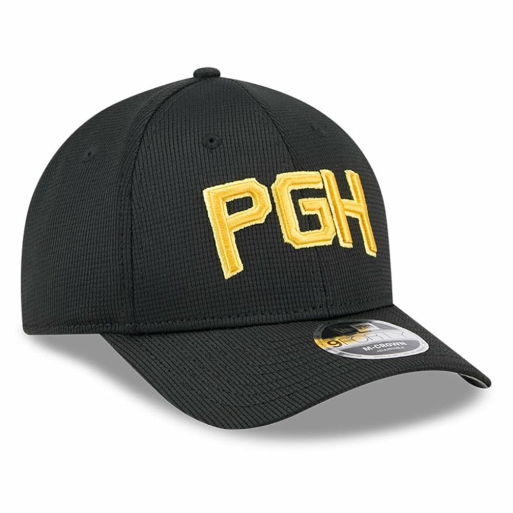 Pittsburgh Pirates New Era City Connect Batting Practice 9FORTY M-Crown Adjustable Hat - Black Hats