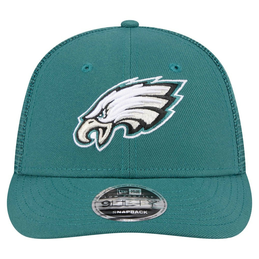 Philadelphia Eagles New Era Low Profile 9FIFTY Snapback Hat - Midnight Green Hats
