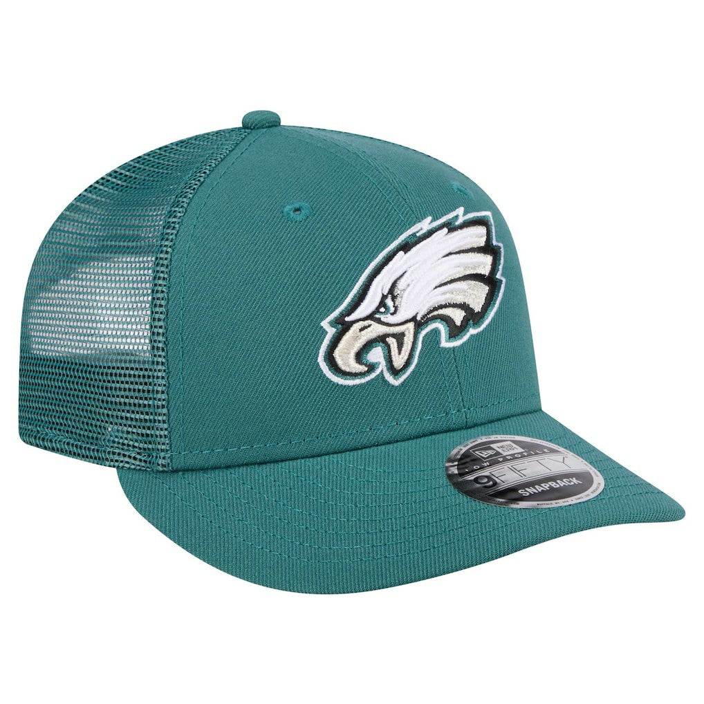 Philadelphia Eagles New Era Low Profile 9FIFTY Snapback Hat - Midnight Green Hats