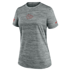 Kansas City Chiefs Women's Sideline Velocity Dri-FIT T-Shirt - Gray T-shirts