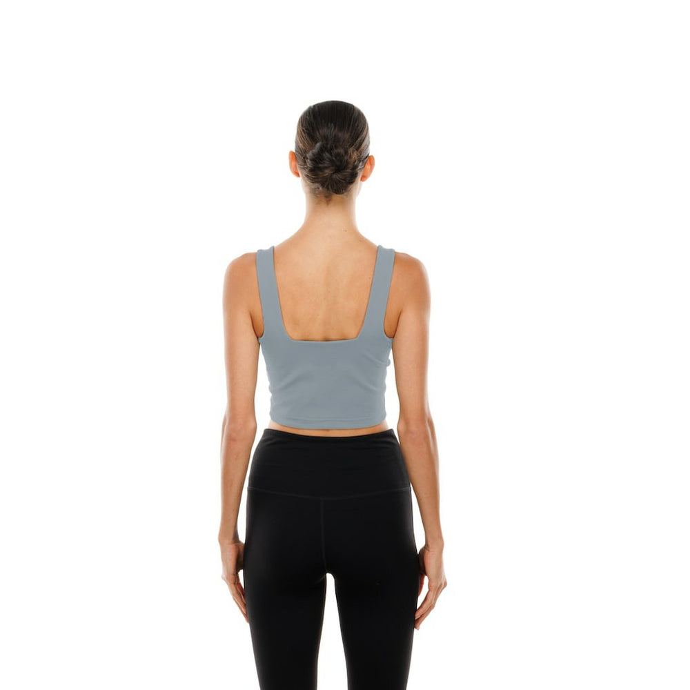 Dallas Cowboys New Era Women's Reversible Cropped Sport Classics Tank Top - Navy/Gray Tops