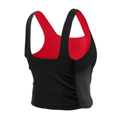 Kansas City Chiefs New Era Women's Reversible Cropped Sport Classics Tank Top - Red/Black Tops