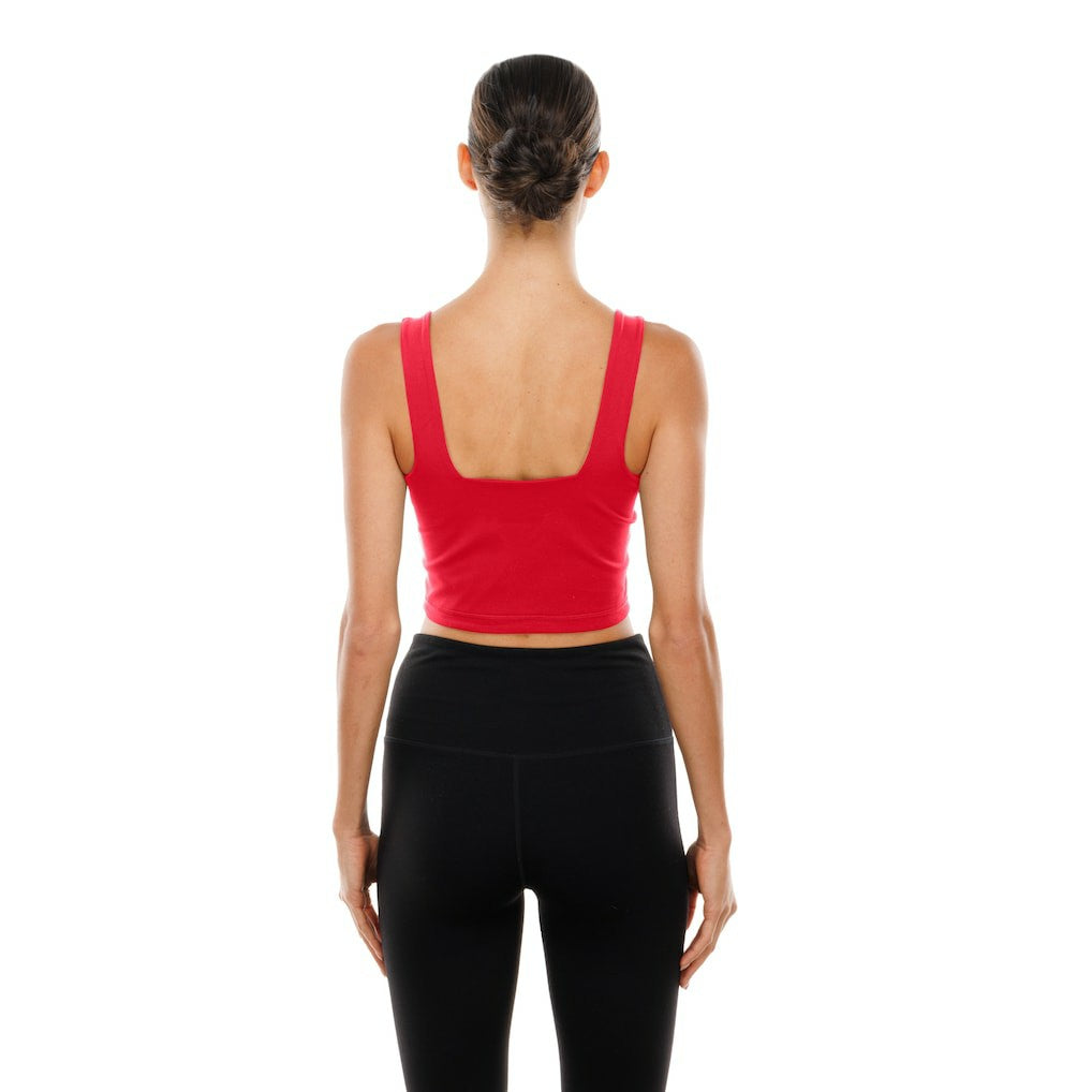 Kansas City Chiefs New Era Women's Reversible Cropped Sport Classics Tank Top - Red/Black Tops