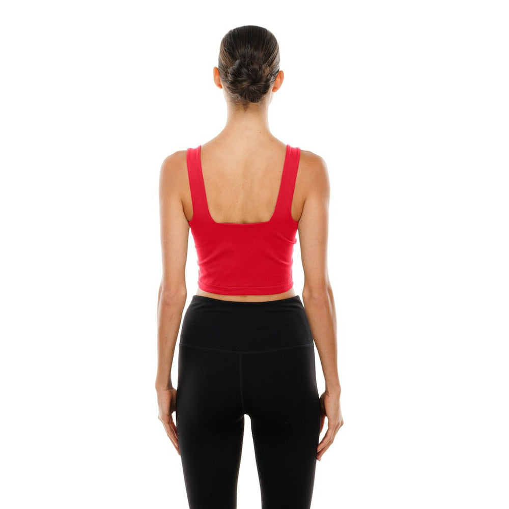 Kansas City Chiefs New Era Women's Reversible Cropped Sport Classics Tank Top - Red/Black Tops
