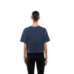 Dallas Cowboys New Era Women's Cropped Boxy Sport Classics Mineral Wash T-Shirt - Navy T-shirts