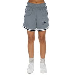 Dallas Cowboys New Era Women's Sport Classics Mesh Shorts - Silver/Navy Shorts