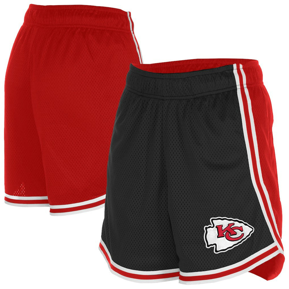 Kansas City Chiefs New Era Women's Sport Classics Mesh Shorts - Black/Red Shorts