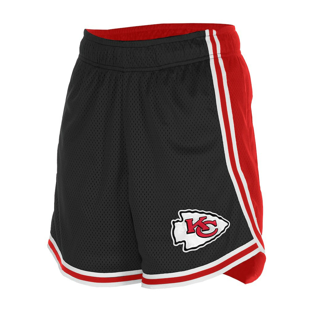 Kansas City Chiefs New Era Women's Sport Classics Mesh Shorts - Black/Red Shorts