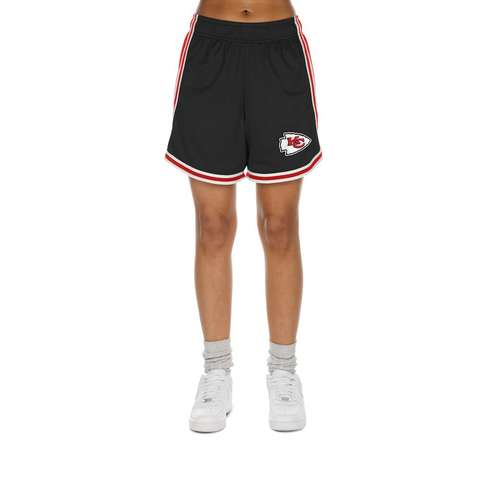 Kansas City Chiefs New Era Women's Sport Classics Mesh Shorts - Black/Red Shorts