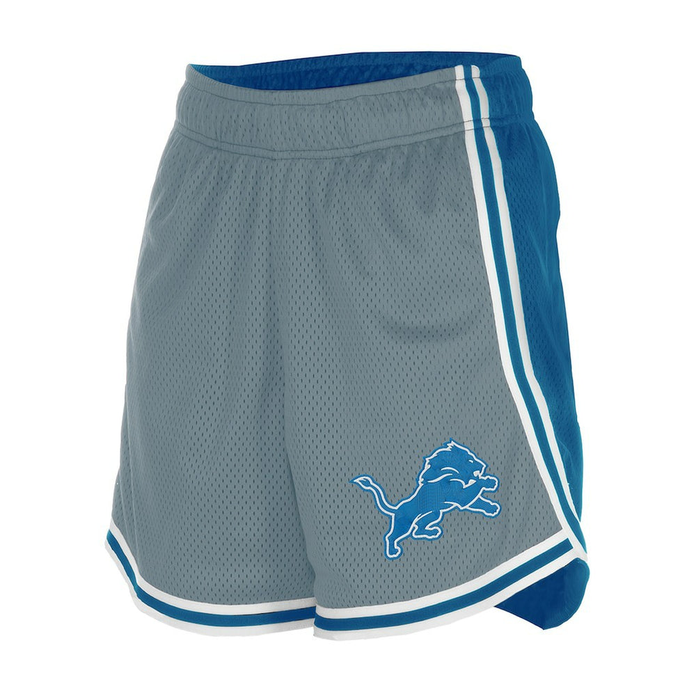 Detroit Lions New Era Women's Sport Classics Mesh Shorts - Silver/Blue Shorts
