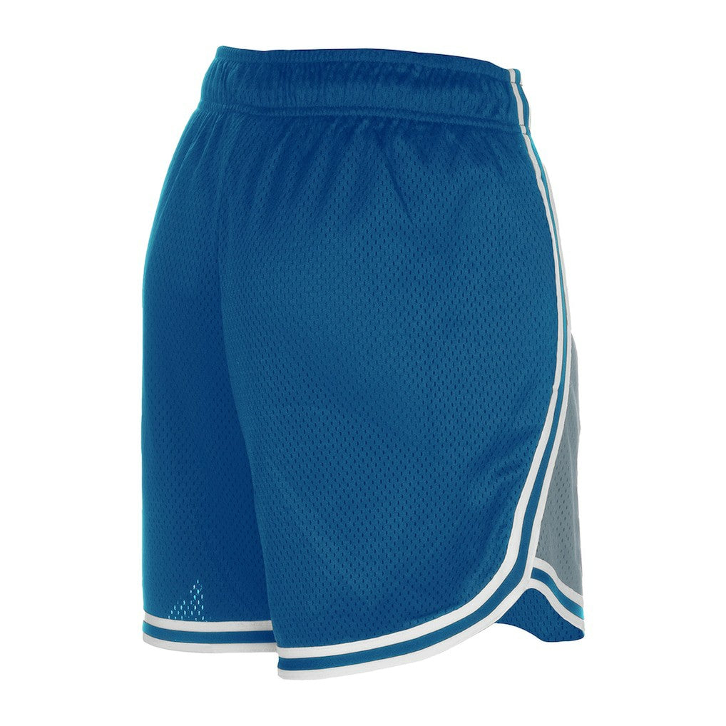 Detroit Lions New Era Women's Sport Classics Mesh Shorts - Silver/Blue Shorts