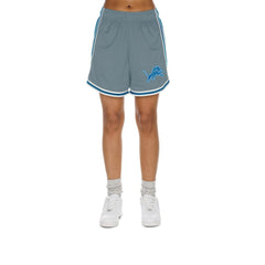 Detroit Lions New Era Women's Sport Classics Mesh Shorts - Silver/Blue Shorts