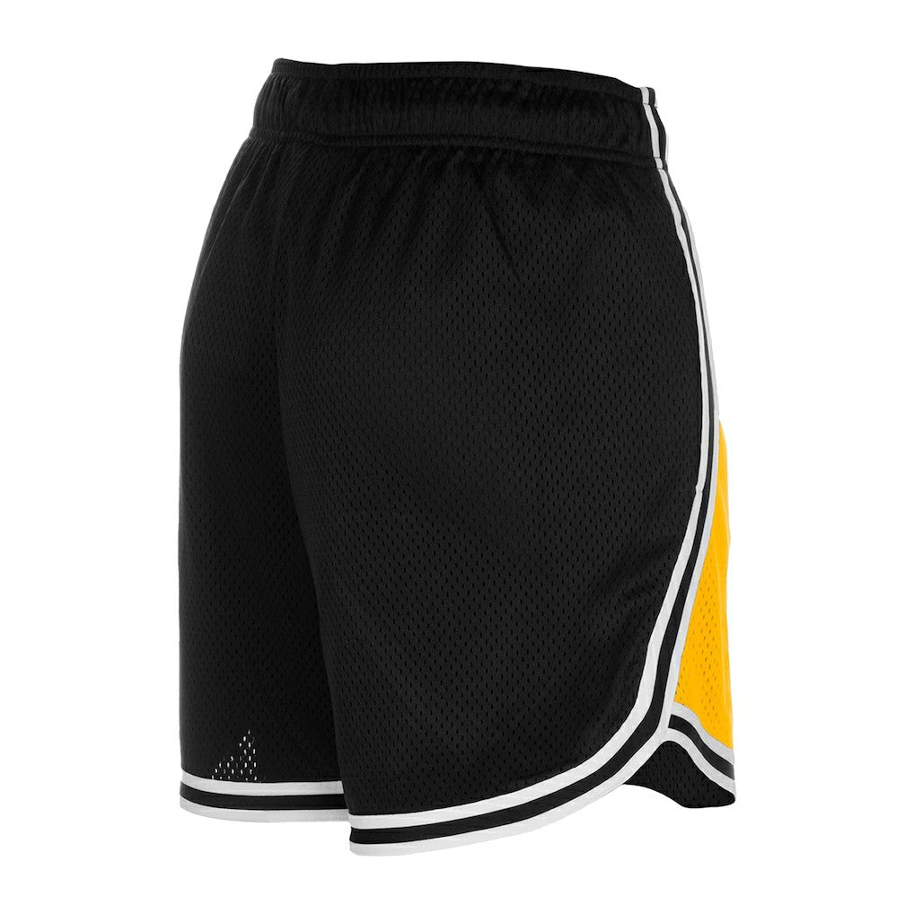 Pittsburgh Steelers New Era Women's Sport Classics Mesh Shorts - Gold/Black Shorts
